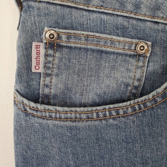Carhartt Women's Traditional Fit Denim Blue Jeans - Picture 5 of 8